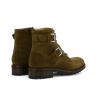 Hyrod Two Buckle Zip Boots - Cuir Velours - Army