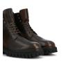 Cross Elast Lace Up Boots - Cuir Patiné - Truffe