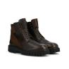 Cross Elast Lace Up Boots - Cuir Patiné - Truffe