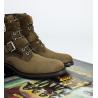 Hyrod Two Buckle Zip Boots - Cuir Velours - Army