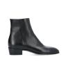 Zipped boot Alfredo - Grained leather - Black