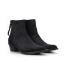 Boot with double zip Clint - Suede leather - Dark grey