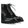 Lace-up boot James - Smooth calf leather/Suede leather - Black