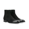Zipped boot Romain - Patent suede leather - Black
