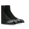 Zipped boot Romain - Patent suede leather - Black