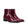 Zipped boot Romain - Patent leather - Bordeaux