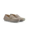 Armel Loafer - Suede snake print leather - Taupe