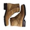 Hyrod Zipped boot with double buckle - Suede leather - Brown