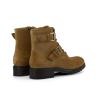 Hyrod Zipped boot with double buckle - Suede leather - Brown