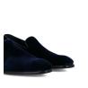 Slipper loafer - Romain - Suede leather/Patent leather - Navy