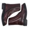 Lace up boot - Jackson - Glazed leather - Bordeaux