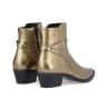 Jodhpur zipped boot with buckle - Clint - Metallic leather - Gold