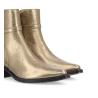 Jodhpur zipped boot with buckle - Clint - Metallic leather - Gold
