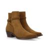 Jodhpur zipped boot with buckle - Clint - Suede leather - Chestnut