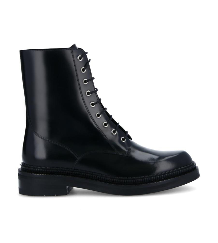 Lace up boot - Jackson - Glazed leather - Black
