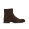 Zipped boot - Axel - Suede leather - Dark brown
