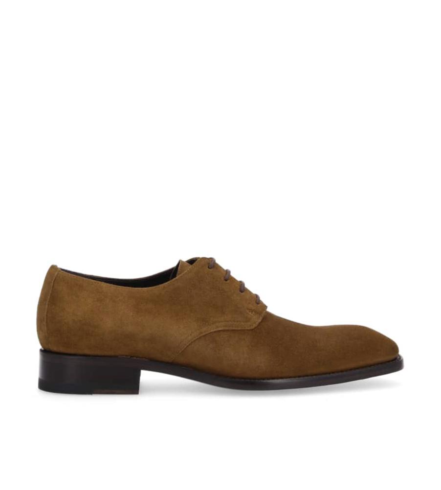 Derby - Romain - Smooth calf leather - Chestnut brown