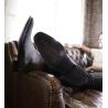 Zipped boot - Romain - Suede leather - Dark grey