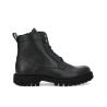 Other image of Lace up zipped boot with buckles - Cross - Grained leather - Black