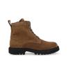 Other image of Lace up zipped boot - Cross - Suede leather - Chestnut brown
