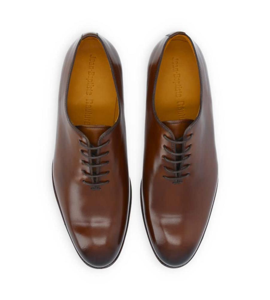Chaussures J.M Weston Richelieu - Cuir Marron - Taille 42 - Fait Main - Occasion