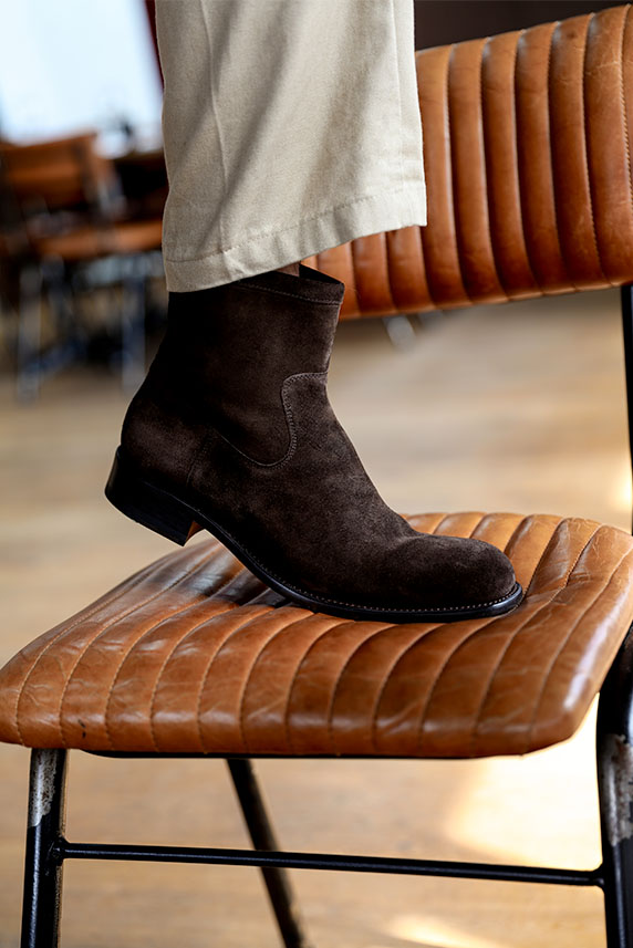 Boot en cuir ou velours